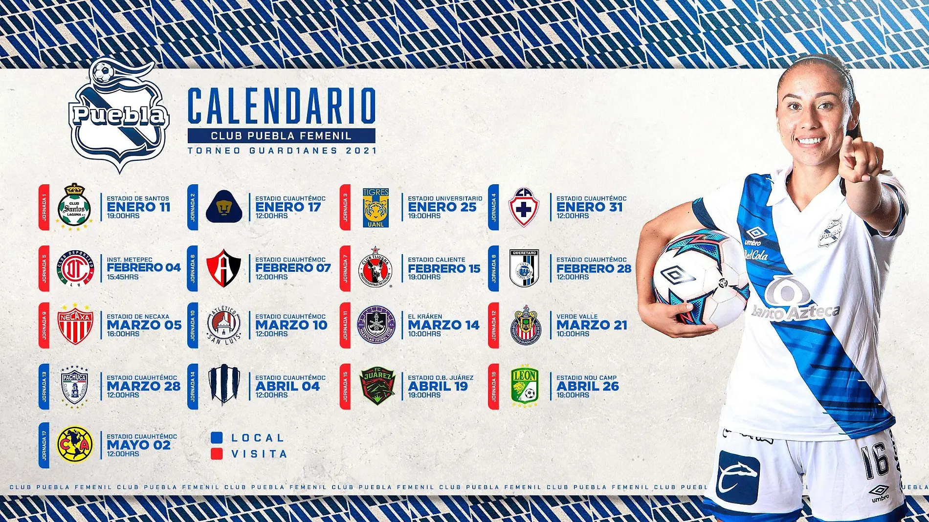 calendario franjas